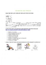 English Worksheet: SYLVESTER &TWEETY