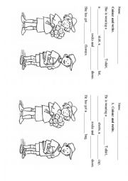 English Worksheet: Clothes for kids