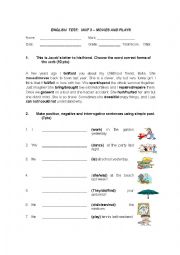 English Worksheet: Movies and plays