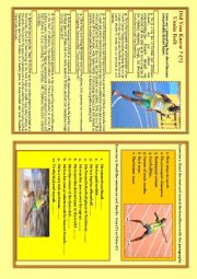 English Worksheet: Reading - Did You Know? (7) - USAIN BOLT