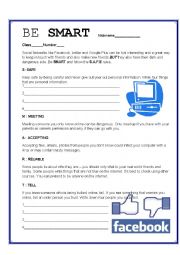 English Worksheet: BE SMART