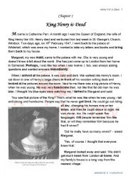 English Worksheet: Henry the VIII and his 6 wives. Chapter 1. Comprehensive Reading + tones of Practice to enlarge the vocabulary and Practice Grammar