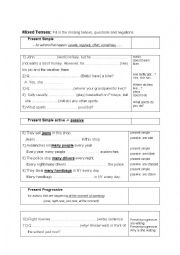 mixed tenses + solutions