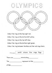 English Worksheet: Olympic Rings