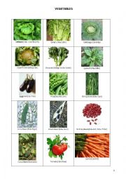 English Worksheet: VEGETABLES