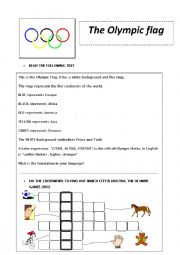 English Worksheet: The Olympic Flag