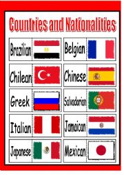 English Worksheet: Whats your nationality? - Dominoes