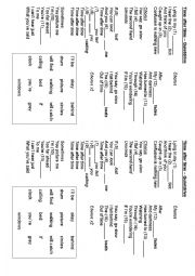 Time after time song gapfill - first conditional