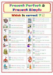 English Worksheet: Present Perfect & Simple