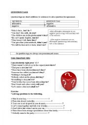 English Worksheet: Question Tags