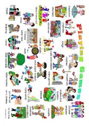 English Worksheet: Playing Games Posters: 2 high definition posters for display and use