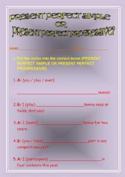 present perfect simple or present perfect progressive!