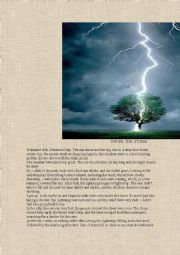 English Worksheet: under the storm, reading comprehension