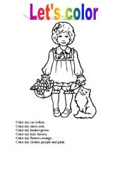 English Worksheet: color