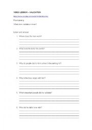 English Worksheet: Video lesson - validation