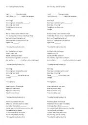 English Worksheet: Song - U2