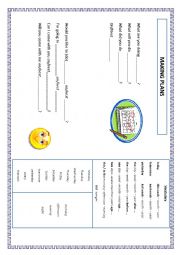 English Worksheet: Making Plans