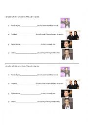 English Worksheet: Celebrities
