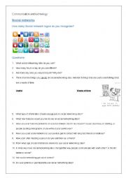 English Worksheet: Social networks