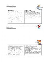 English Worksheet: Telephone calls.