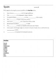 English Worksheet: General Interest Worksheet about Spain