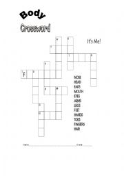 body crossword