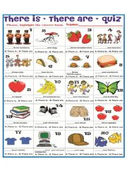English Worksheet: There is There are quiz