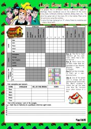 English Worksheet: Logic game (51st) - I live here *** with key ***  upper elementary *** fully editable *** greyscale