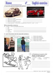 English Worksheet: Comparatives