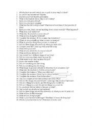 English Worksheet: Oral practice