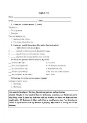 English Worksheet: English Test