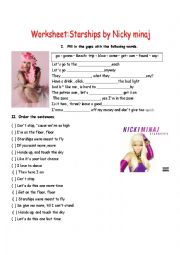 Nicki minaj worksheet.