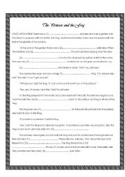 English Worksheet: The princess and the frog