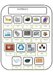 English Worksheet: Material