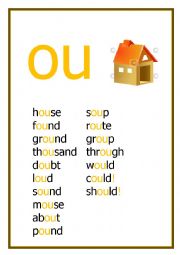 English Worksheet: OU Reading flash card