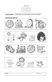 English Worksheet: TOYS AND ADJECTIVES