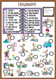 English Worksheet: Housework