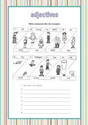 English Worksheet: Adjectives