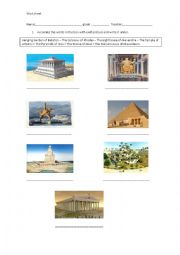 English Worksheet: Ancient wonders of the world