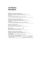 English Worksheet: Blackbird - The Beatles