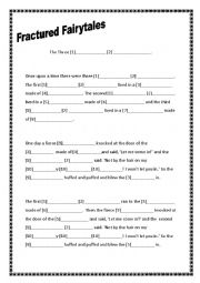 English Worksheet: Fractured Fairytales: Three Little Pigs