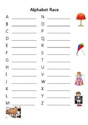 Alphabet relay race