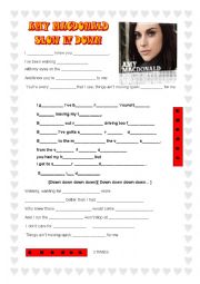 English Worksheet: Amy Macdonald Slow it down