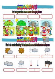 English Worksheet: Seasons and weather 1