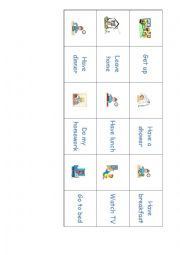 memory game - simple daily activities