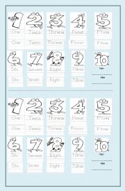 English Worksheet: numbers