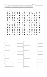 English Worksheet: Fruits and vegetables puzzle