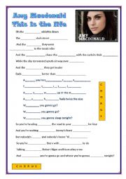English Worksheet: Amy Macdonald This is the life