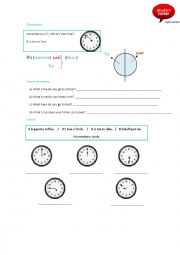 English Worksheet: Telling the time