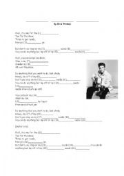 English Worksheet: Blue suede shoes